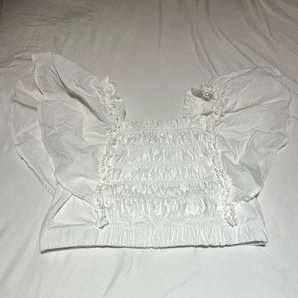 Zara Kids White Ruffled Top